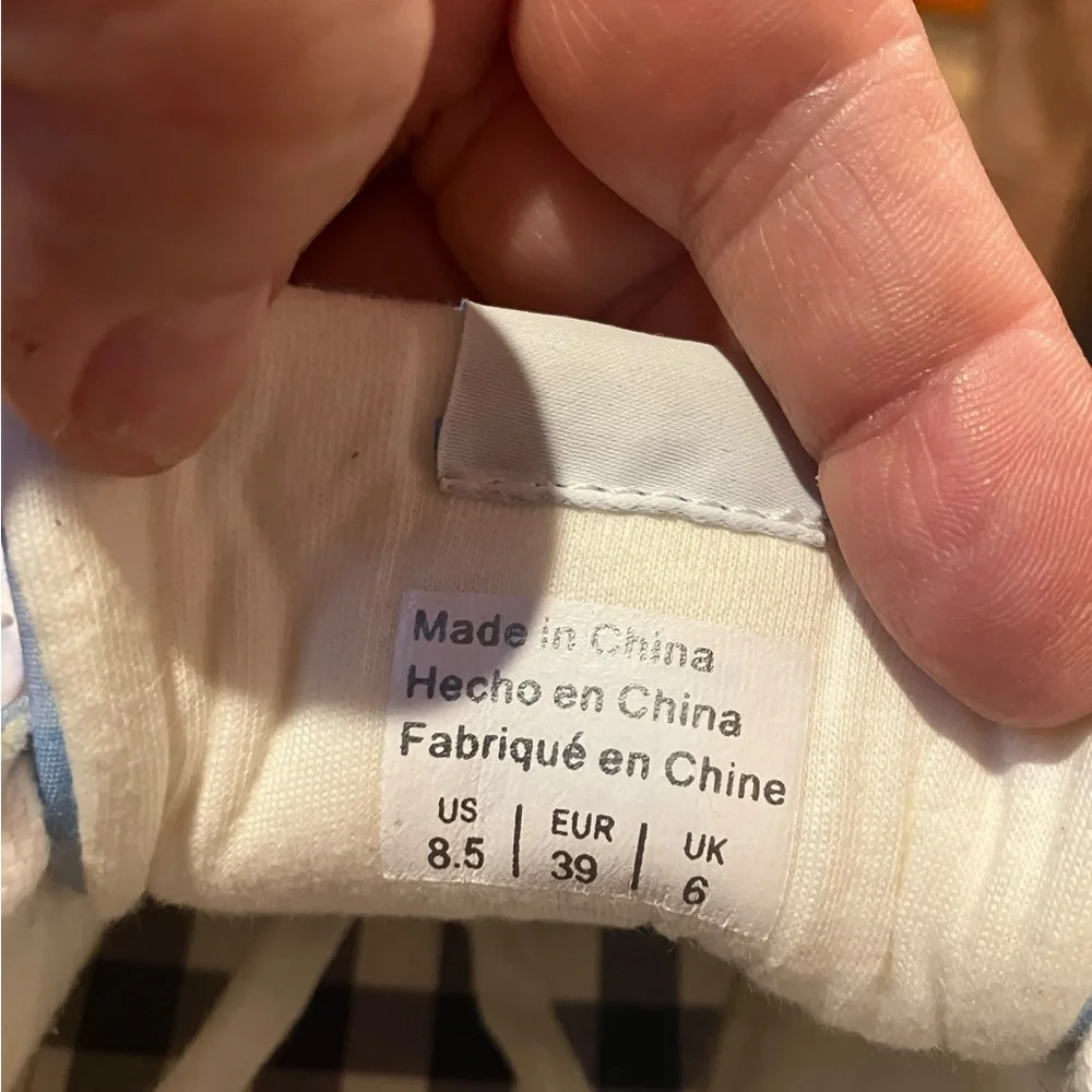 Draper James Blue and White Gingham Sneakers - Picture 3 of 15